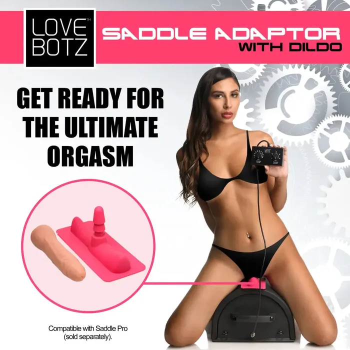 XR Brands Saddle Adapter With Dildo Female Sex Toys