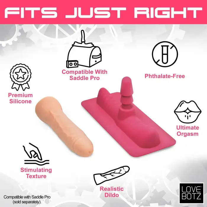XR Brands Saddle Adapter With Dildo Female Sex Toys