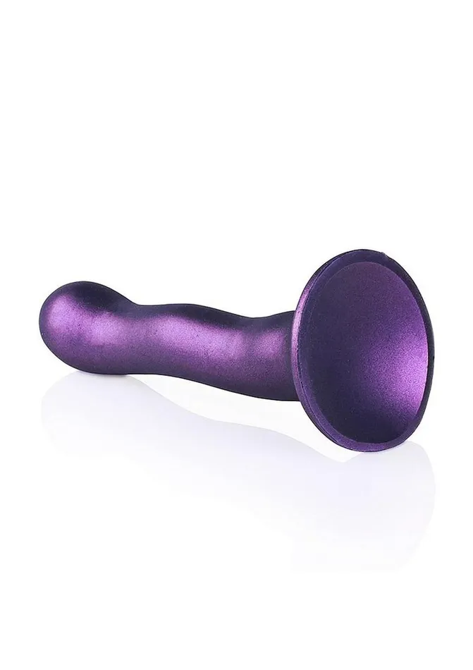 Ouch Ultra Soft Curvy GSpot Silicone Dildo 7in Metallic Ouch Female Sex Toys