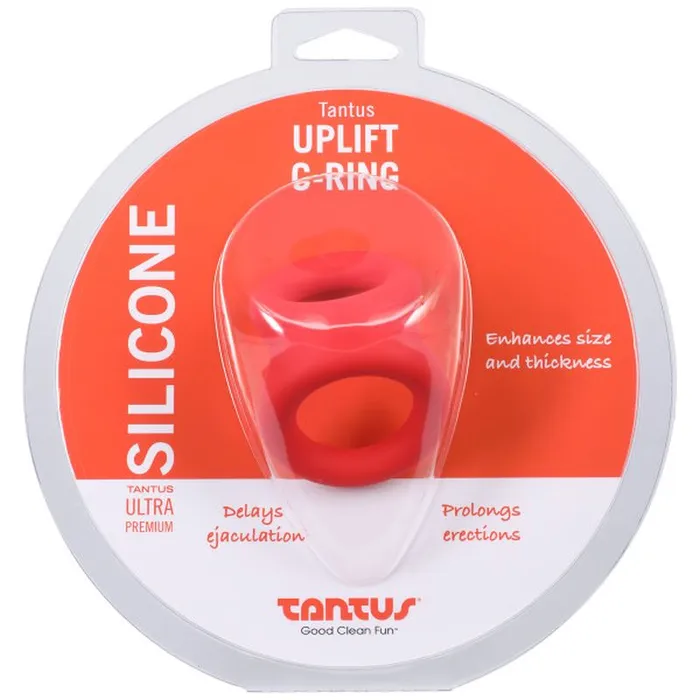 Uplift Silicone Cock Ring Crimson Tantus Male Sex Toys
