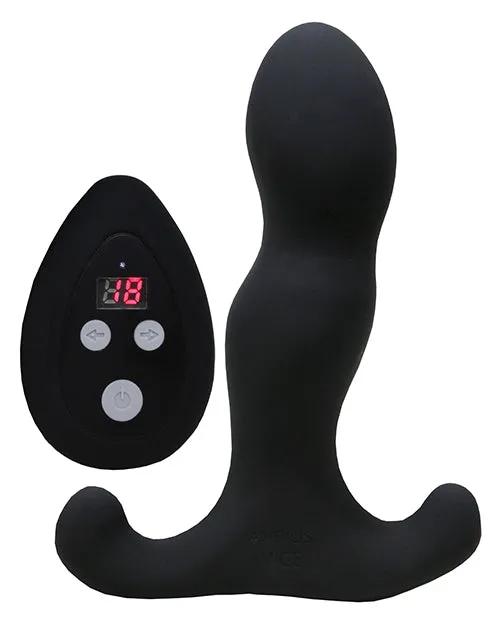Aneros Female Sex Toys Aneros Vice 2 Vibrating Silicone PSpot Stimulator with Remote Control Black