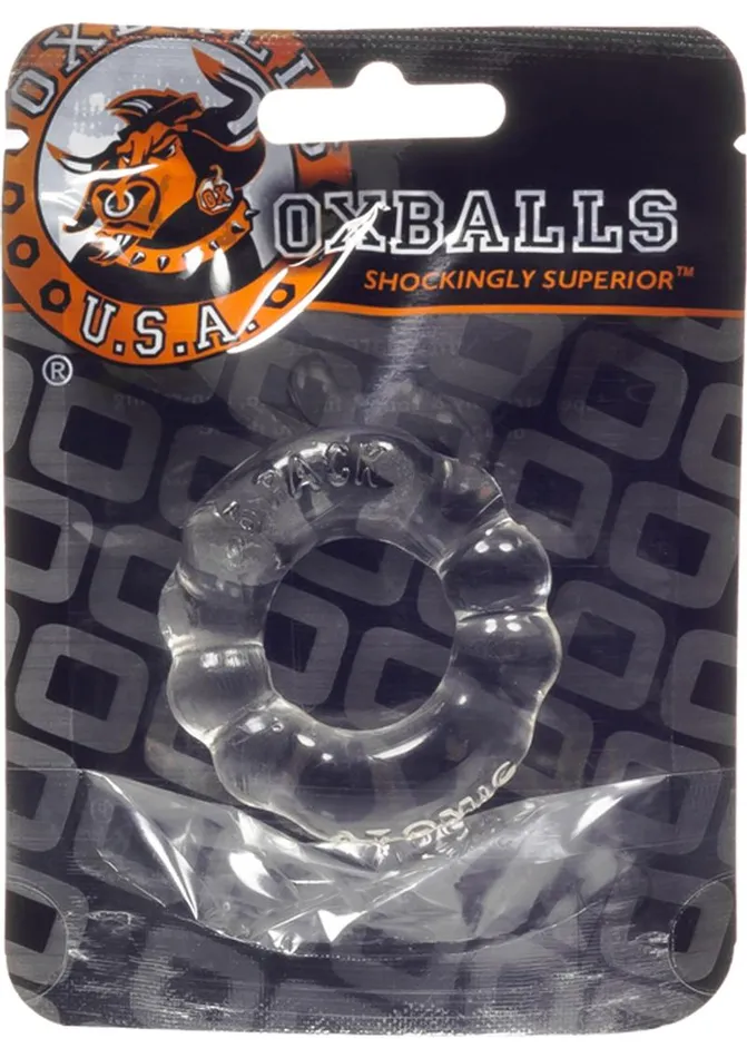 Oxballs Atomic Jock The 6 Pack Sport Cock Ring Clear Oxballs Male Sex Toys