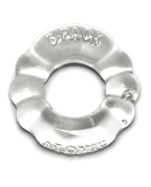 Oxballs Atomic Jock The 6 Pack Sport Cock Ring Clear Oxballs Male Sex Toys