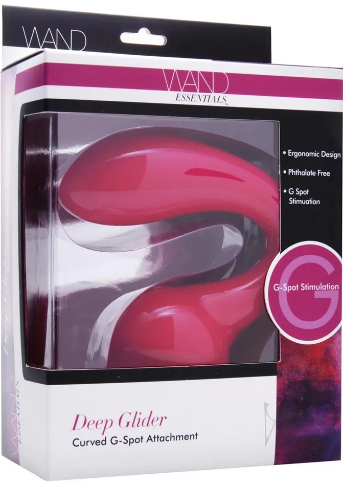 Vibrators Wand Essentials Wand Essentials Deep Glider Curbed GSpot Attachment Pink Vibrators Wand Essentials Wand Essentials Deep Glider Curbed GSpot Attachment Pink