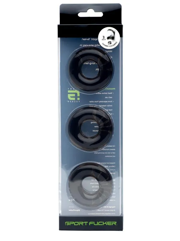 Anal Rubber Cockring 3 Pack by Sport Fucker Black Sport Fucker Anal Rubber Cockring 3 Pack by Sport Fucker Black Sport Fucker
