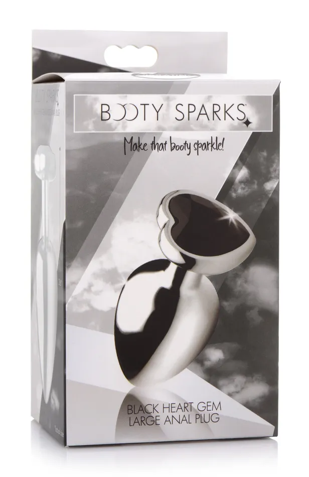 Anal XR Brands Black Heart Gem Anal Plug Large