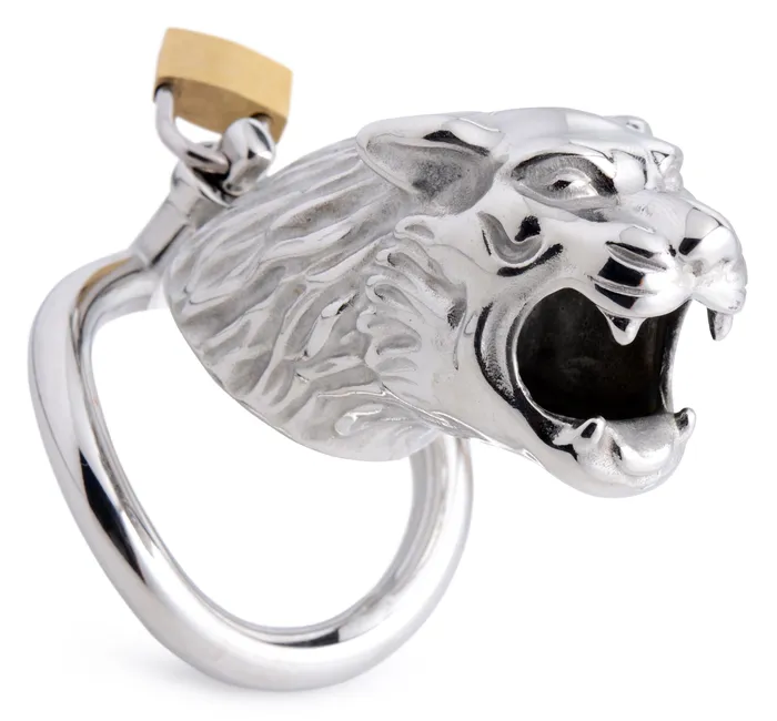 Tiger King Locking Chastity Cage XR Brands Male Sex Toys